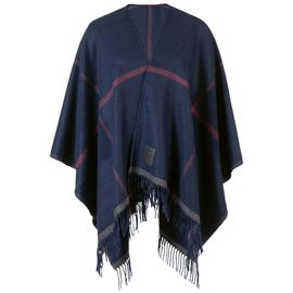 Högl luxusní vlněný pléd s kašmírem - pončo darkblue 0-196200-3500