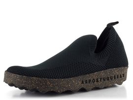 Asportuguesas prozouvací úpletové polobotky černé P018226000