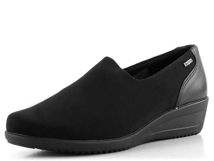 Ara širší polobotky na klínu s Gore-Tex Schwarz Zürich 12-40619-06