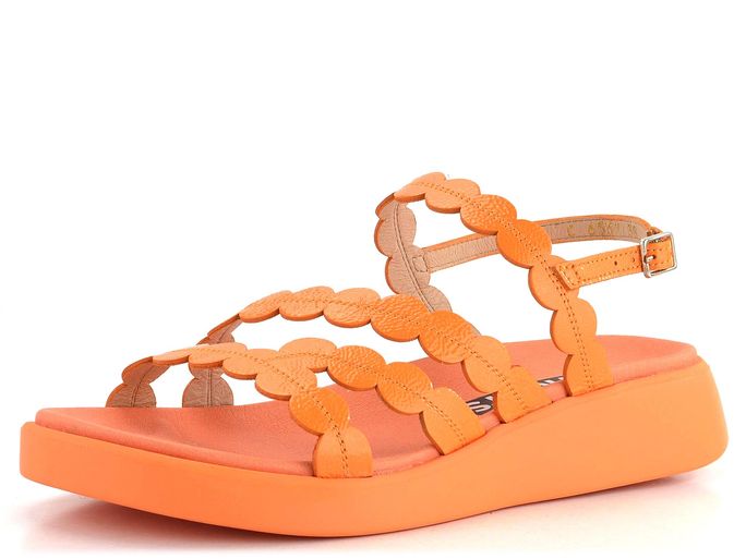 Wonders sandály na platformě lakované Apricot C-6531