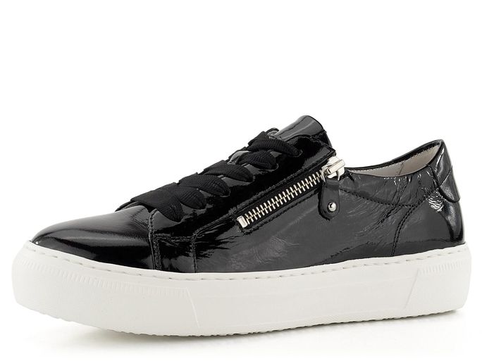 Gabor lakované sneakers na platformě černé 83.324.97