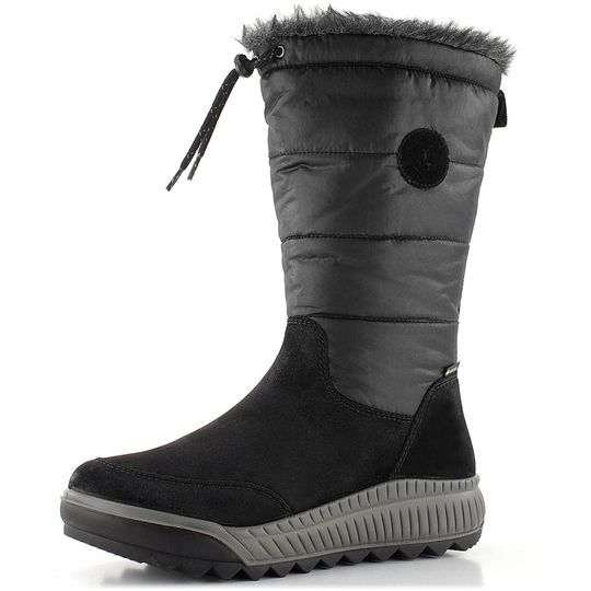 Legero semišové polokozačky s membránou GORE-TEX černé 2-009563-0000