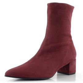 Högl elegantní semišový kotník na podpatku cabernet  0-104712-4400