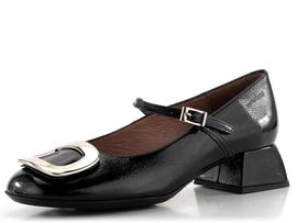 Wonders lodičky se širokým podpatkem a nártovým páskem Negro D-1211