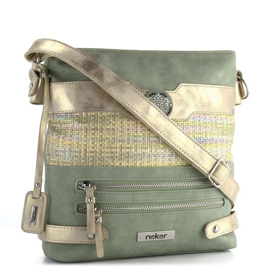 Rieker kombinovaná crossbody kabelka zeleno-zlatá H1346-52