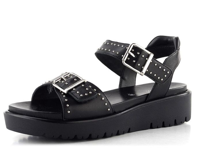 Ara sandály na platformě s klínkem Bilbao schwarz 12-33517-01