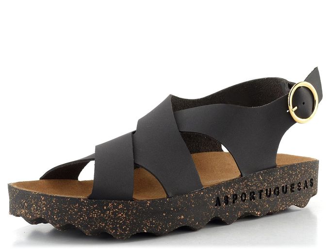 Asportuguesas sandály Cusk black P018278000