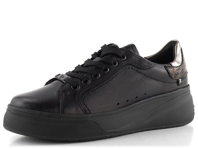 Rieker Sport dámské tenisky schwarz/altsilber  W2303-00