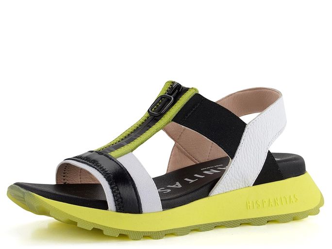 Hispanitas sandály na platformě Maui Black/White/Kiwi CHV243308