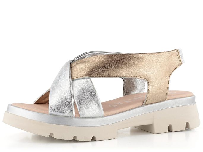 Hispanitas metalické sandály silver/antico/plomo CHV221911