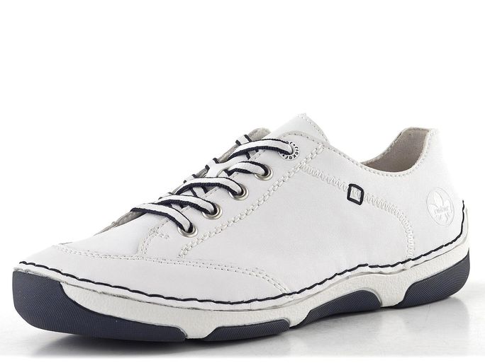 Rieker dámské šněrovací polobotky bílé 55901-80