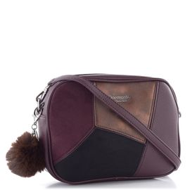Remonte sešívaná crossbody kabelka s přívěškem vínová/fialová Q0674-35