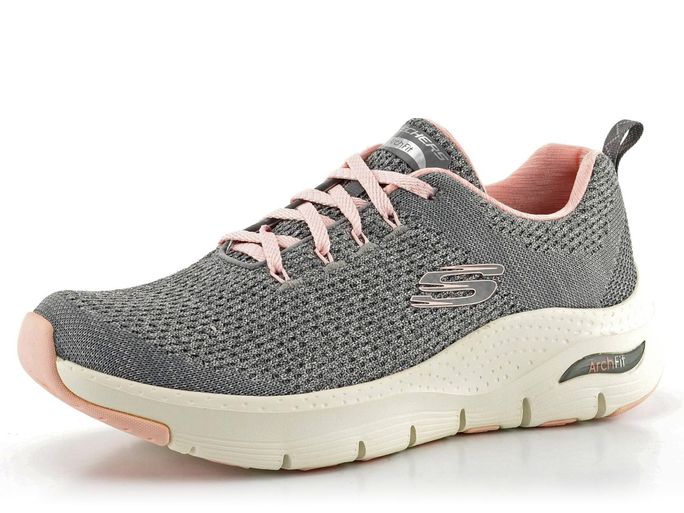 Skechers šedo-řůžové tenisky Arch Fit 149058