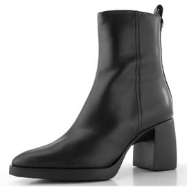Wonders zipový kotník na podpatku negro L-1601