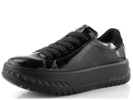 Ara širší lakované polobotky na platformě Monaco Black 12-46707-01