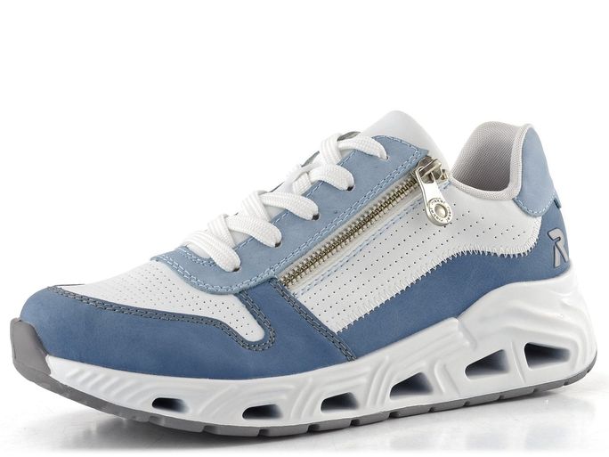 Rieker Sport tenisky na platformě modro-bílé N5204-12