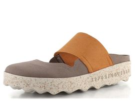 Asportuguesas pantofle s plnou špičkou taupe/camel P018176009