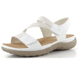 Rieker bílé sandály s gumičkami 64870-81