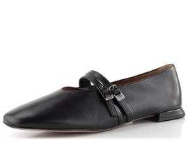 Högl  kožené baleríny s páskem schwarz 1-100930-0100