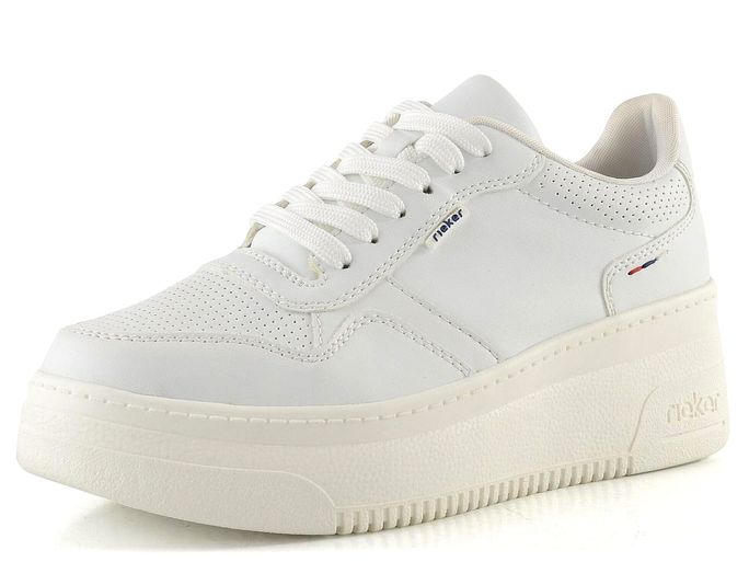 Rieker Sport dámské tenisky na platformě bílé M7811-80