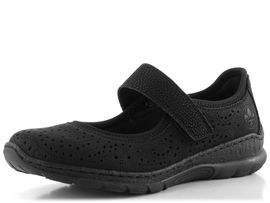 Rieker sportovnější baleríny s páskem černé N4299-00