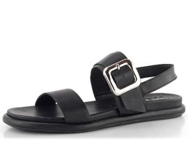 Wonders kožené páskové sandály Negro BT-8903