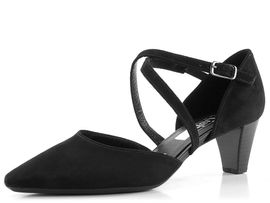 Gabor semišové lodičky s nártovým páskem černé 01.363.17