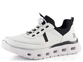 Rieker prozouvací tenisky na platformě černo-bílé M6062-80