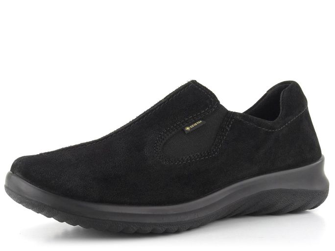 Legero černé semišové polobotky s membránou Gore-Tex 2-009568-0000