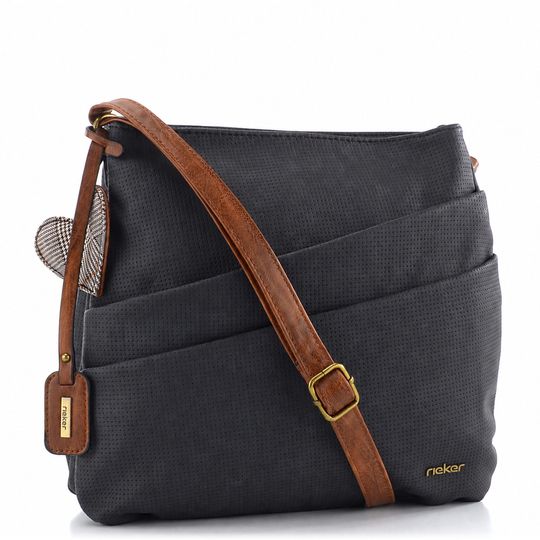 Rieker crossbody kabelka modrá se srdcem H1005-14