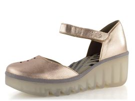 Fly London metalické lodičky na klínu sahara P501305027