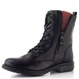 Creator šněrovací kotník se zipem Siviglia Black+Red IB 18268