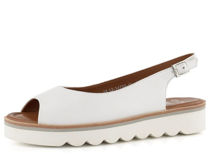 Ara bílé kožené sandály Genua 12-14708-11