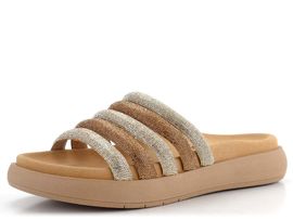 Gabor páskové pantofle na platformě gold kombi 43.752.82