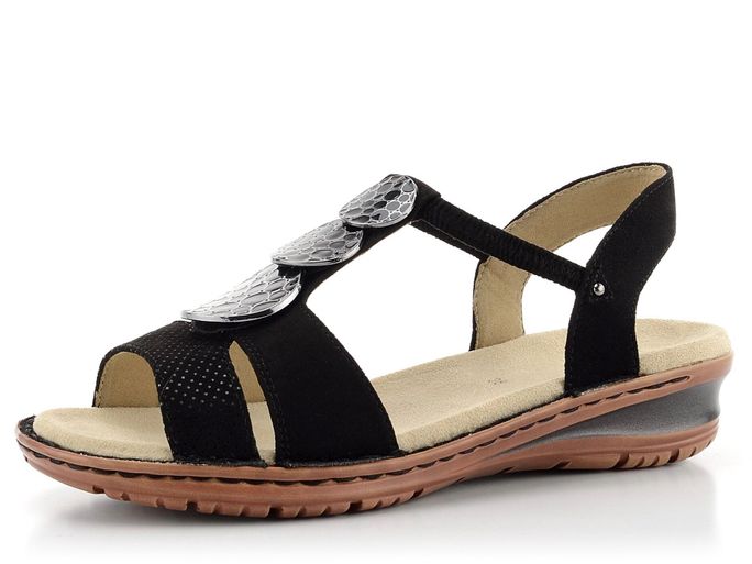 Ara černé textilní sandály Hawaii 12-27242-70