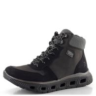 Rieker Sport šněrovací kotník s membránou černý/šedý M6023-45