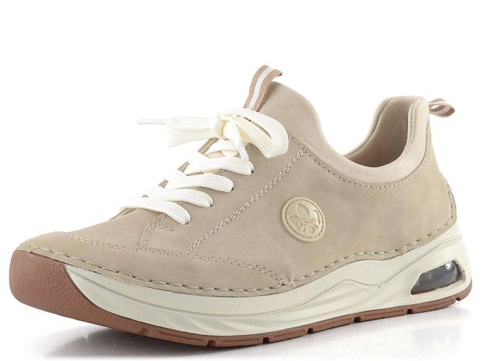 Rieker šněrovací polobotky ginger/perlcreme 44562-62