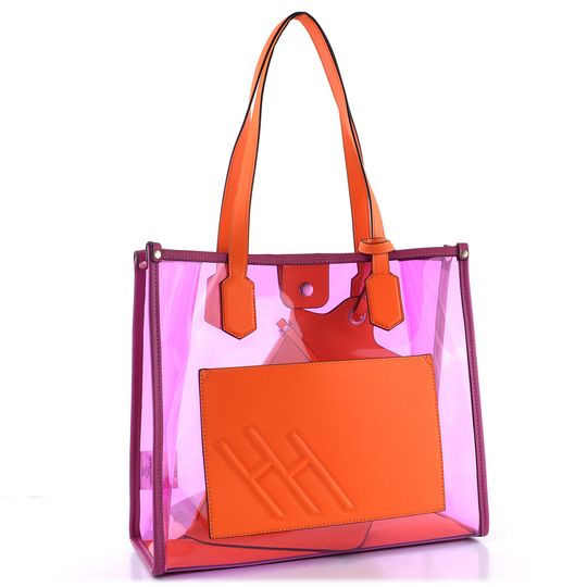 Hispanitas transparentní kabelka s etují Pink/Papaya/Orchid BV232684