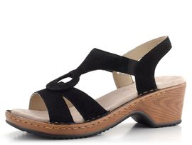 Ara sandály na platformě s podpatkem Key West Black 12-20304-01