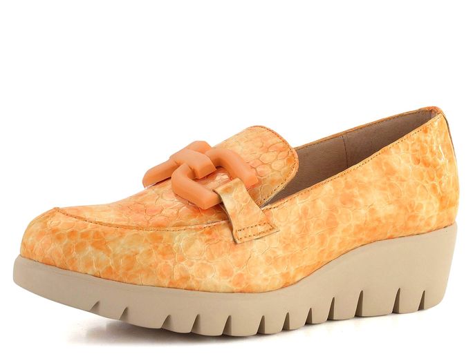 Wonders slip-on polobotky na klínku Apricot C-33311