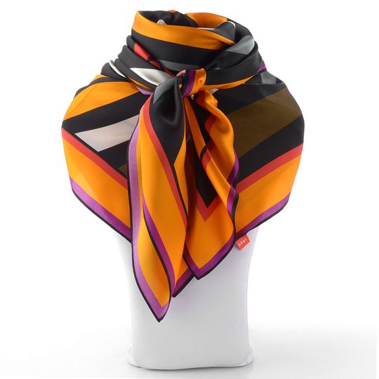 Högl hedvábný šátek multi/orange 0-152080-9982