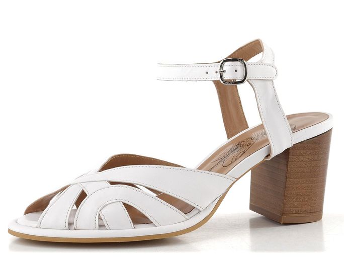 Fly London sandály na podpatku bílé P145450004