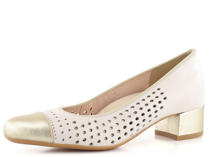 Ara perforované lodičky Nizza Platin/Cream 12-35819-11