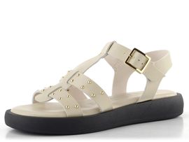 Wonders páskové sandály s nýtky latte AB-1567