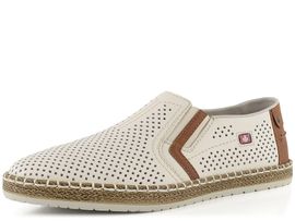 Rieker vzdušné pánské polobotky bílé B5297-80