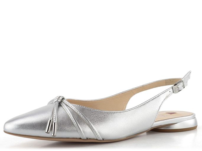 Högl baleríny s volnou patou silver 1-100121-7600