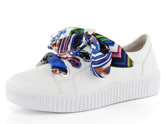 Gabor bílé sneakers tenisky s barevnými tkaničkami 43.330.20
