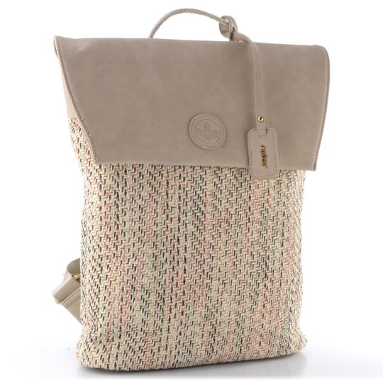 Rieker béžový batoh s klopou beige/ginger H1386-94