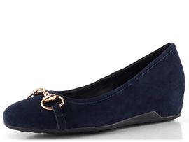 Högl semišové lodičky na klínu blue 1-103722-3200